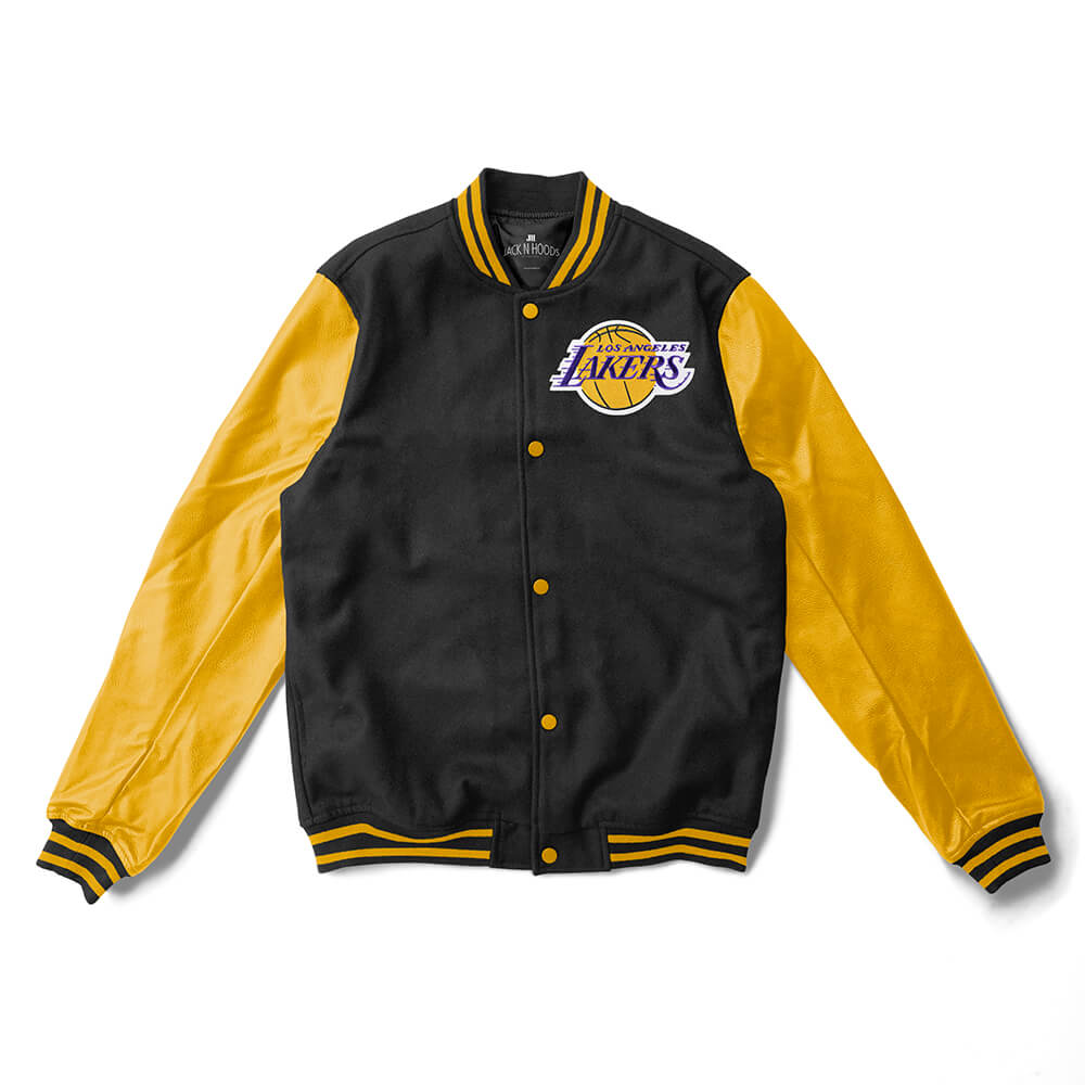 Nike Kobe 24 NBA L.A Lakers Modern Varsity jacket Sz 2XL Black Gold 899151  010