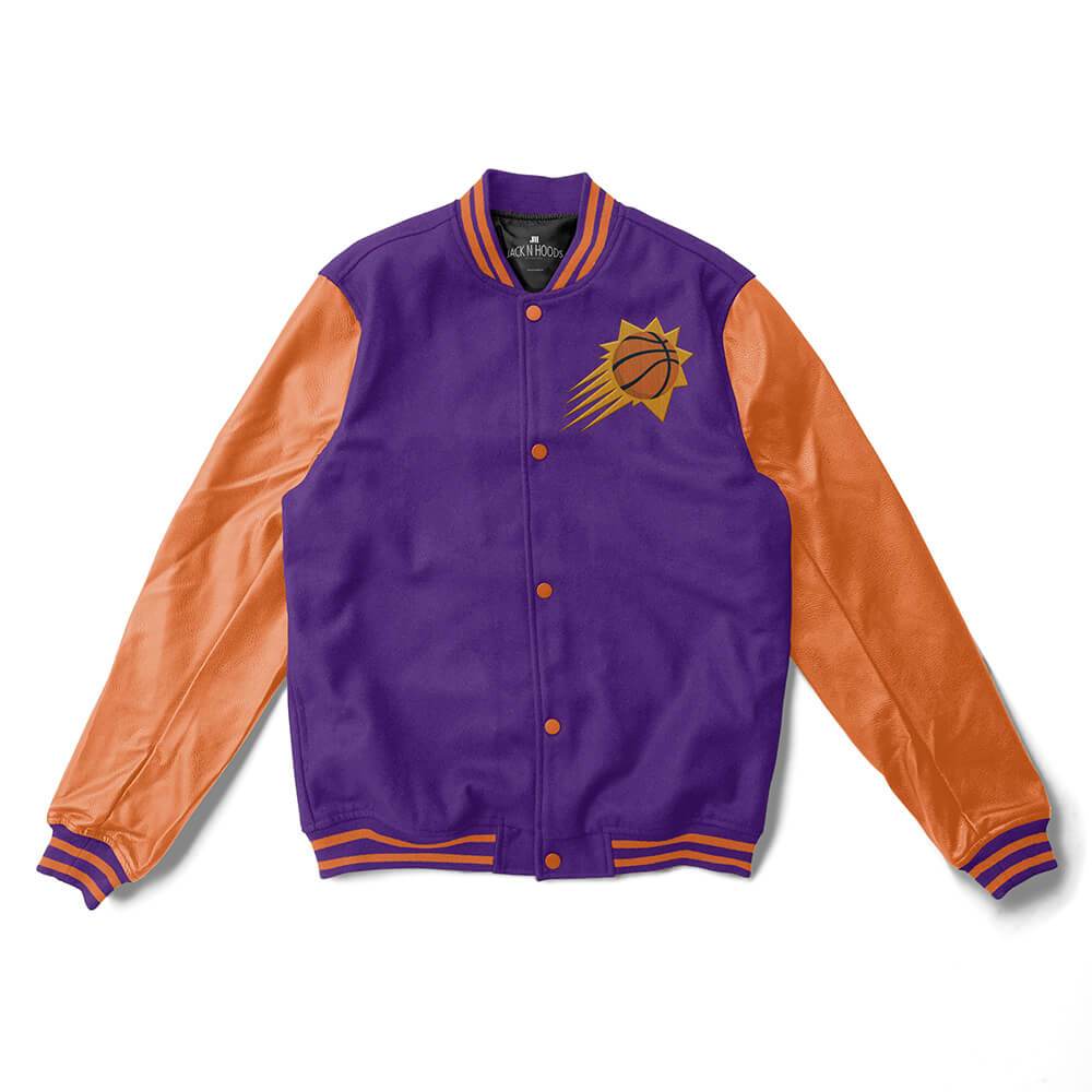 Hypland NBA Phoenix Suns Varsity Jacket (Sand) Small